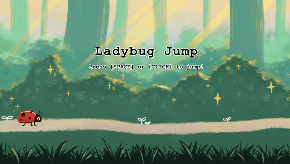 Screenshot preview of the ladybug jumper game