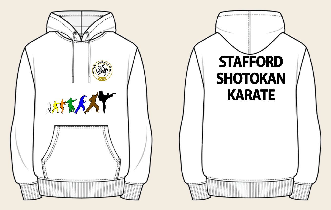 Hoodie design 3, Colour Grades, in Arctic White, front and back