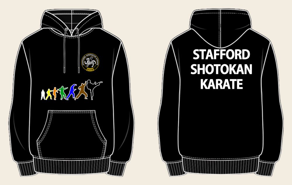 Hoodie design 3, Colour Grades, in Black, front and back