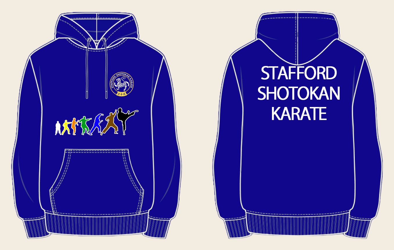 Hoodie design 3, Colour Grades, in Blue, front and back