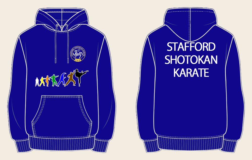 Hoodie design 3, Colour Grades, in Blue, front and back