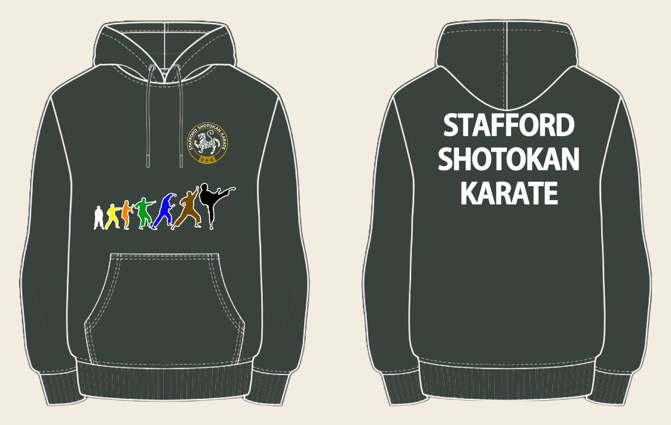 Hoodie design 3, Colour Grades, in Charcoal, front and back