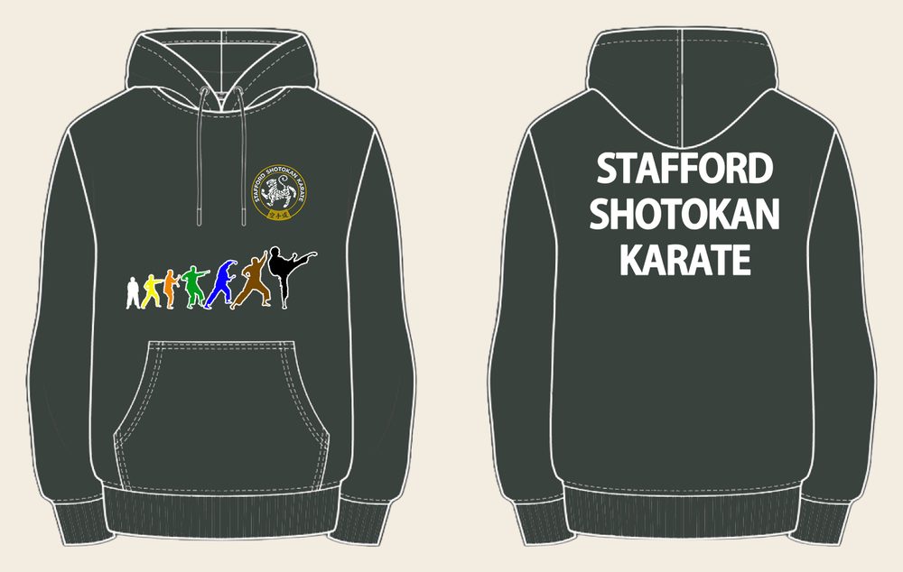 Hoodie design 3, Colour Grades, in Charcoal, front and back