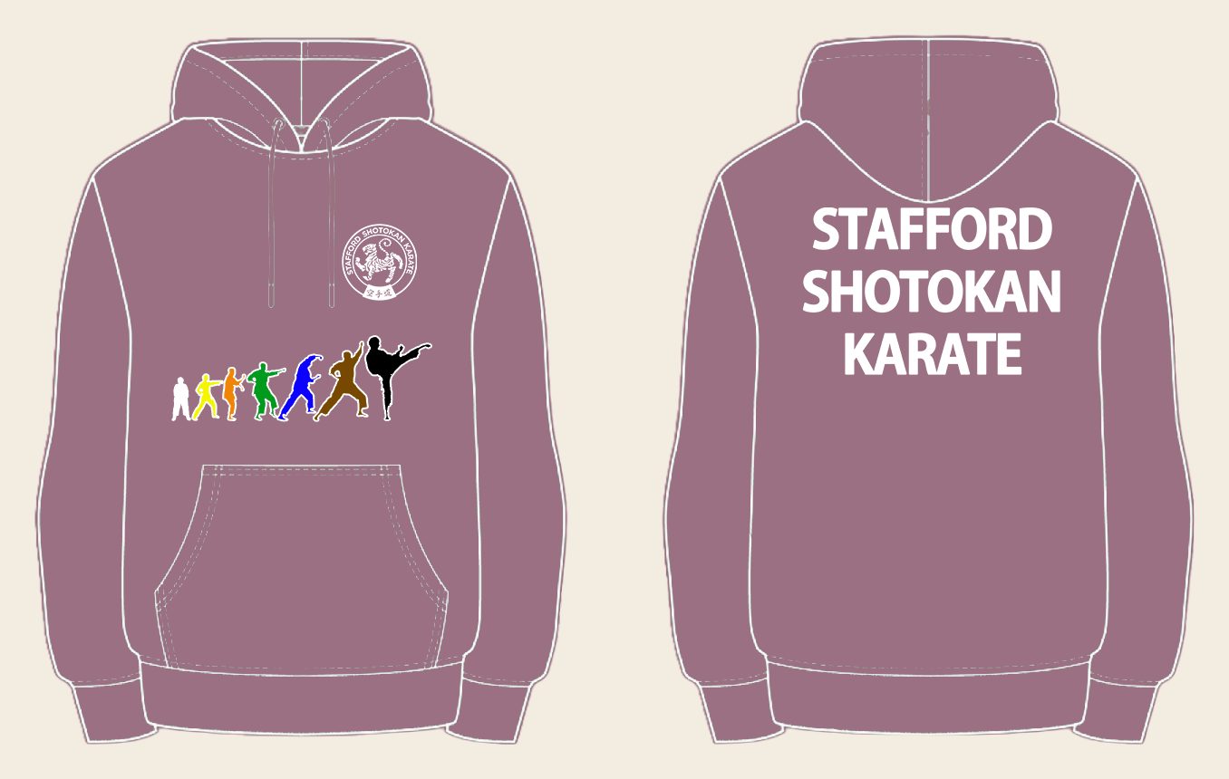 Hoodie design 3, Colour Grades, in Dusty Purple, front and back