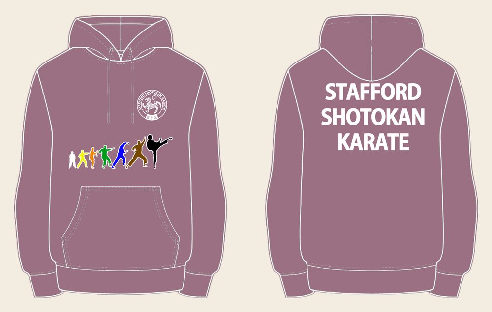 Hoodie design 3, Colour Grades, in Dusty Purple, front and back