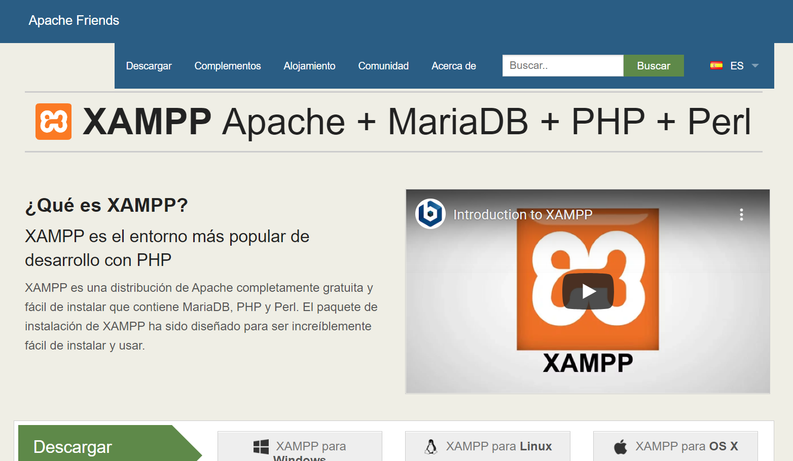 xampp homepage