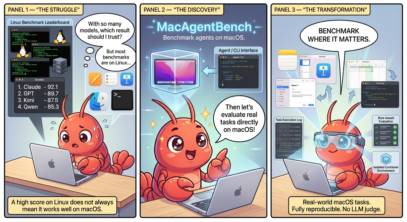MacAgentBench overview