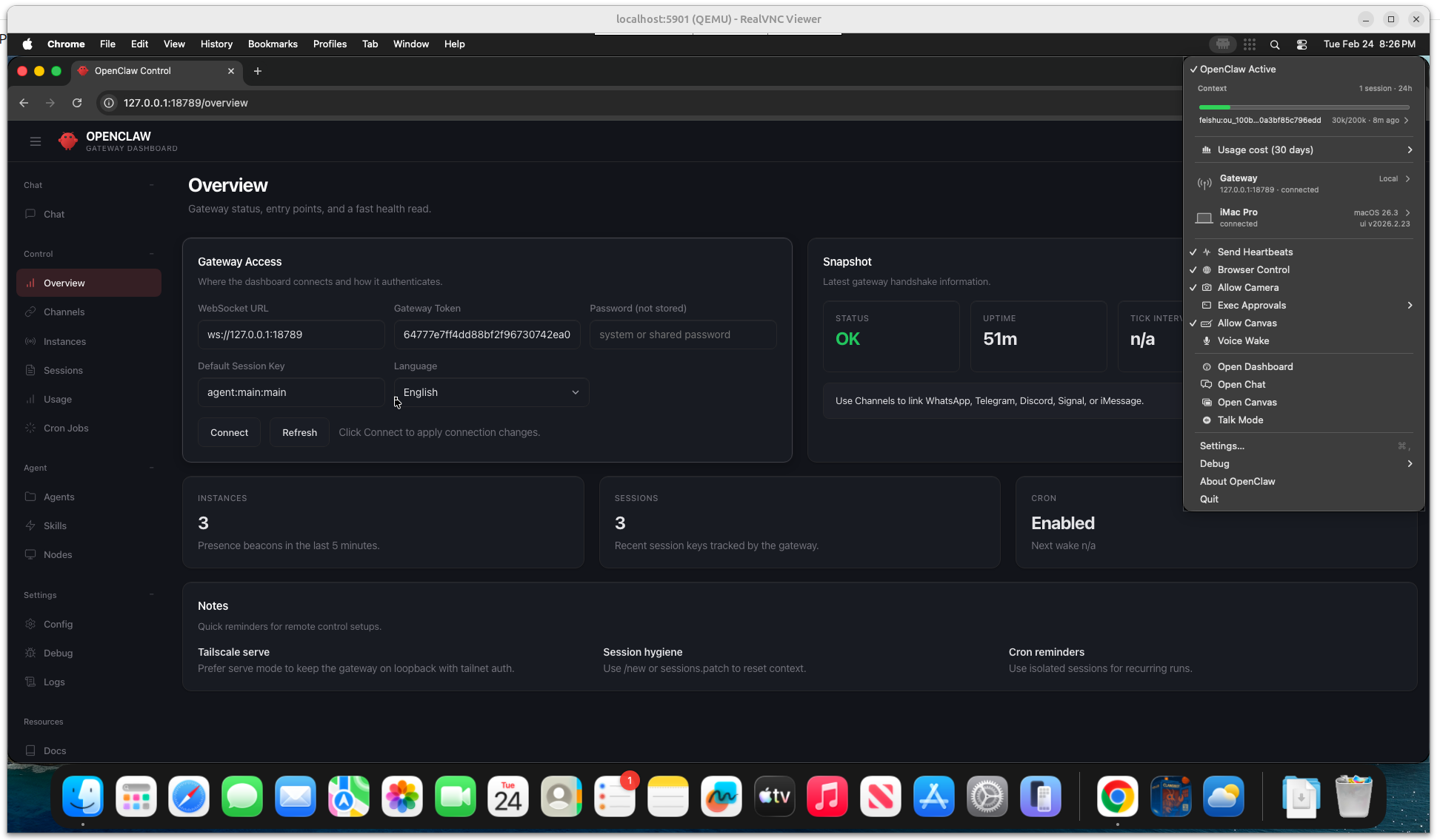 macOS VM screenshot