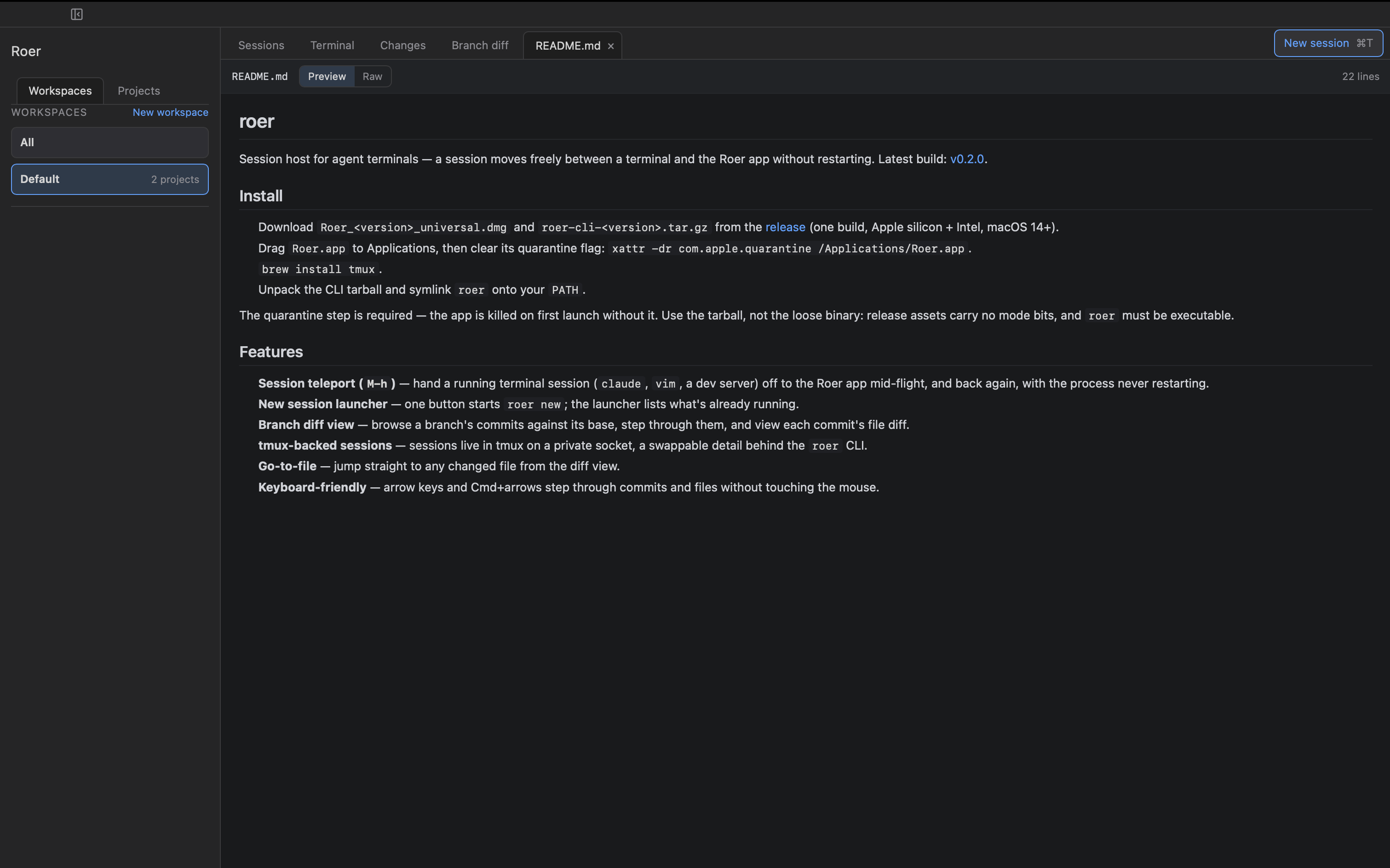 Markdown preview