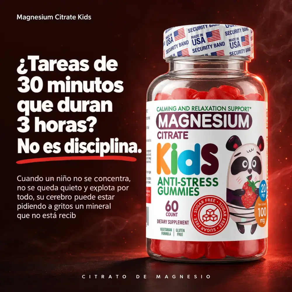 Magnesium Citrate Kids frasco frontal