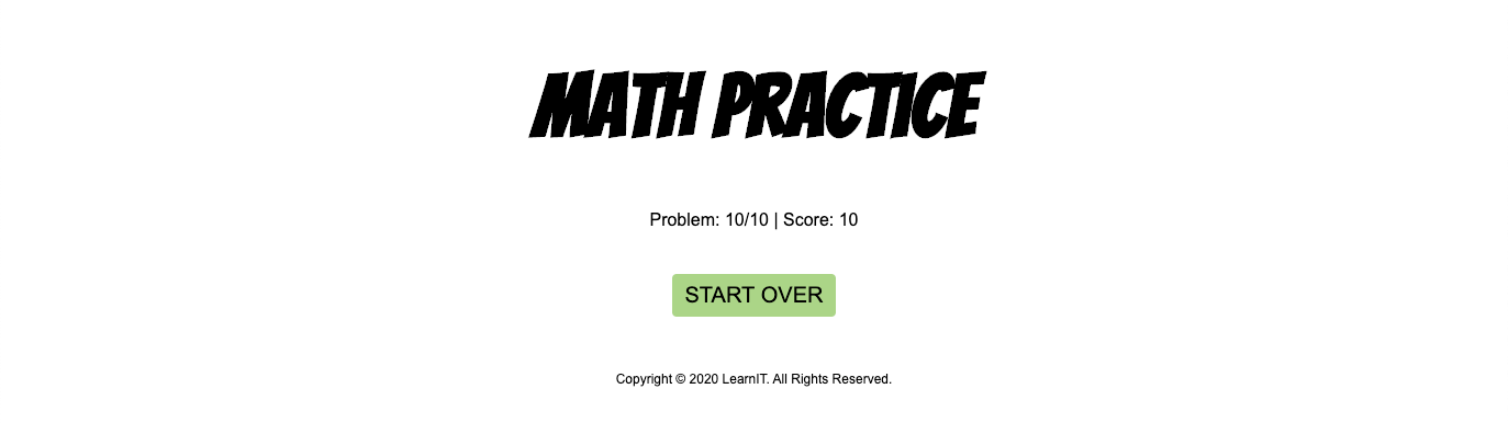 Math Practice: Finish