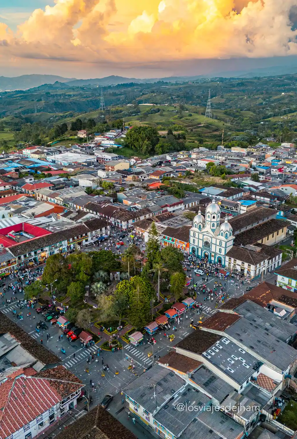 Filandia drone Vista aérea de Filandia