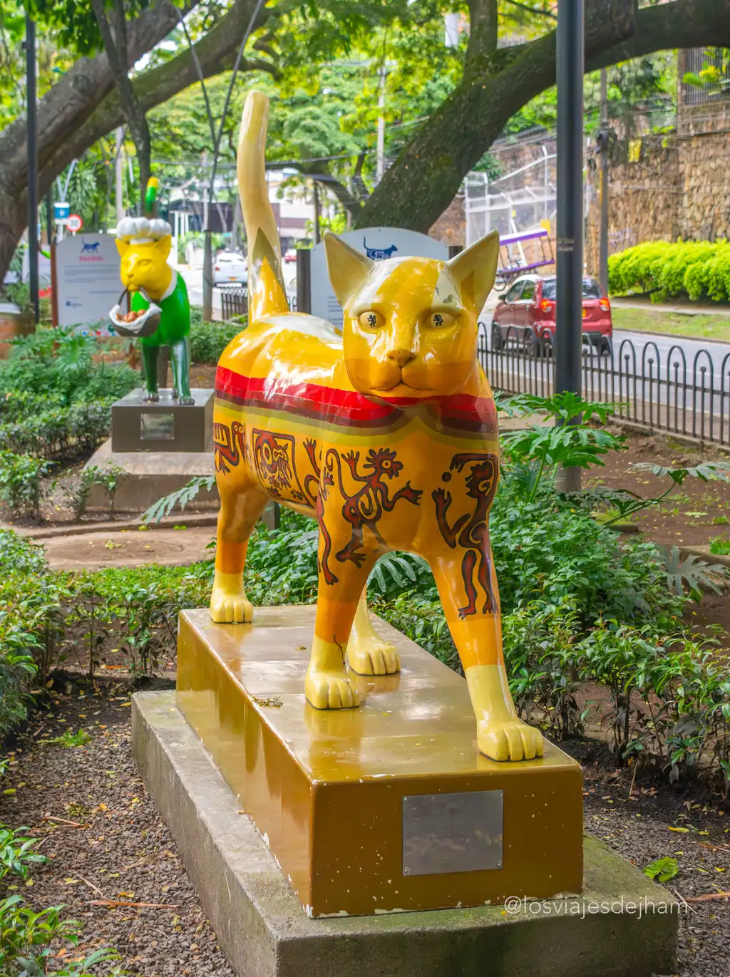 Parque do gato estátua