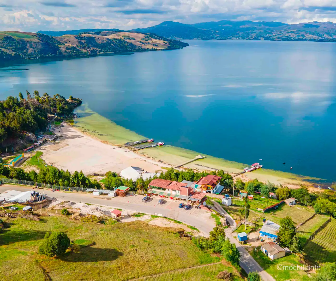 Vista aérea Laguna de Tota