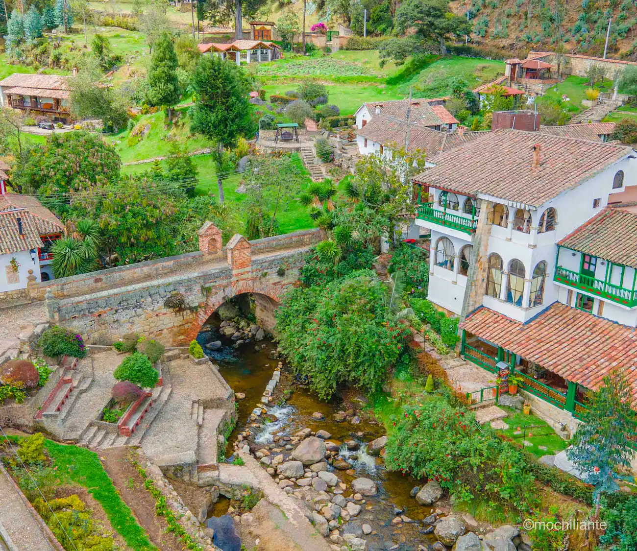 Puente Monguí Calicanto vista aerea