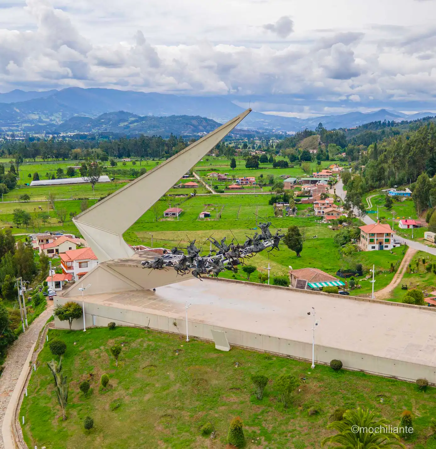 Monumento pantano de Vargas vista aérea