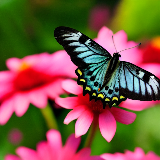 A photo of a butterfly on a flower
