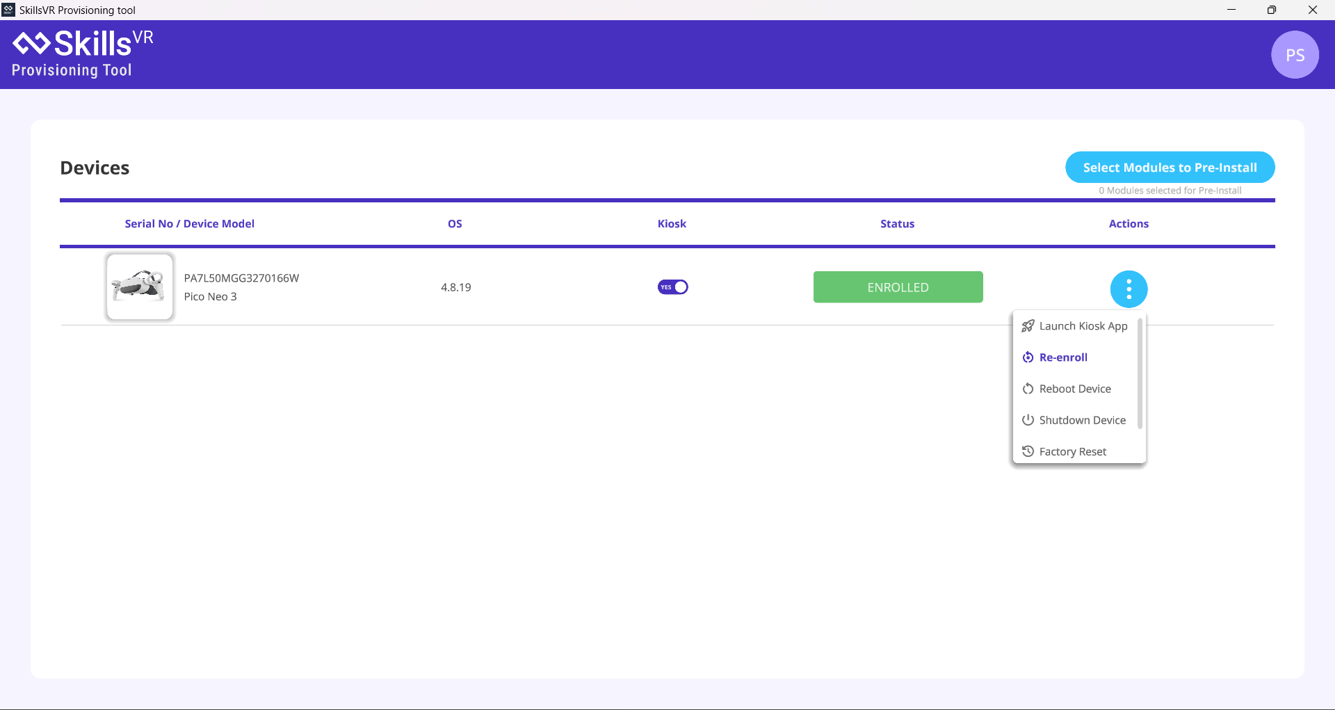 MDM Provisioning Tool — app management