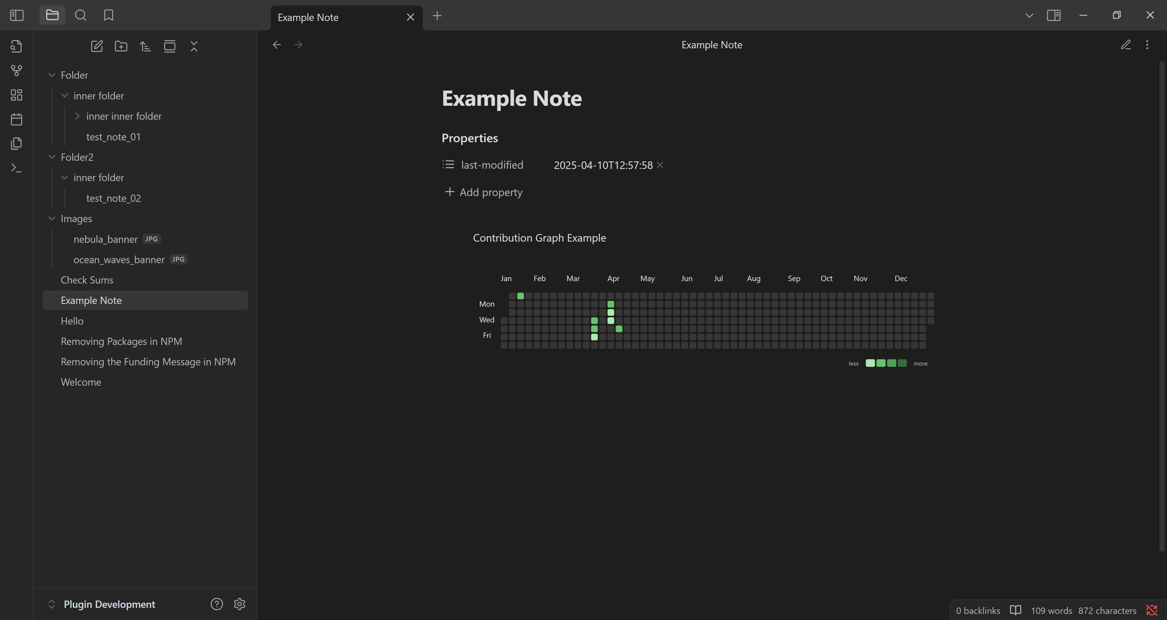 Contribution Graph Example