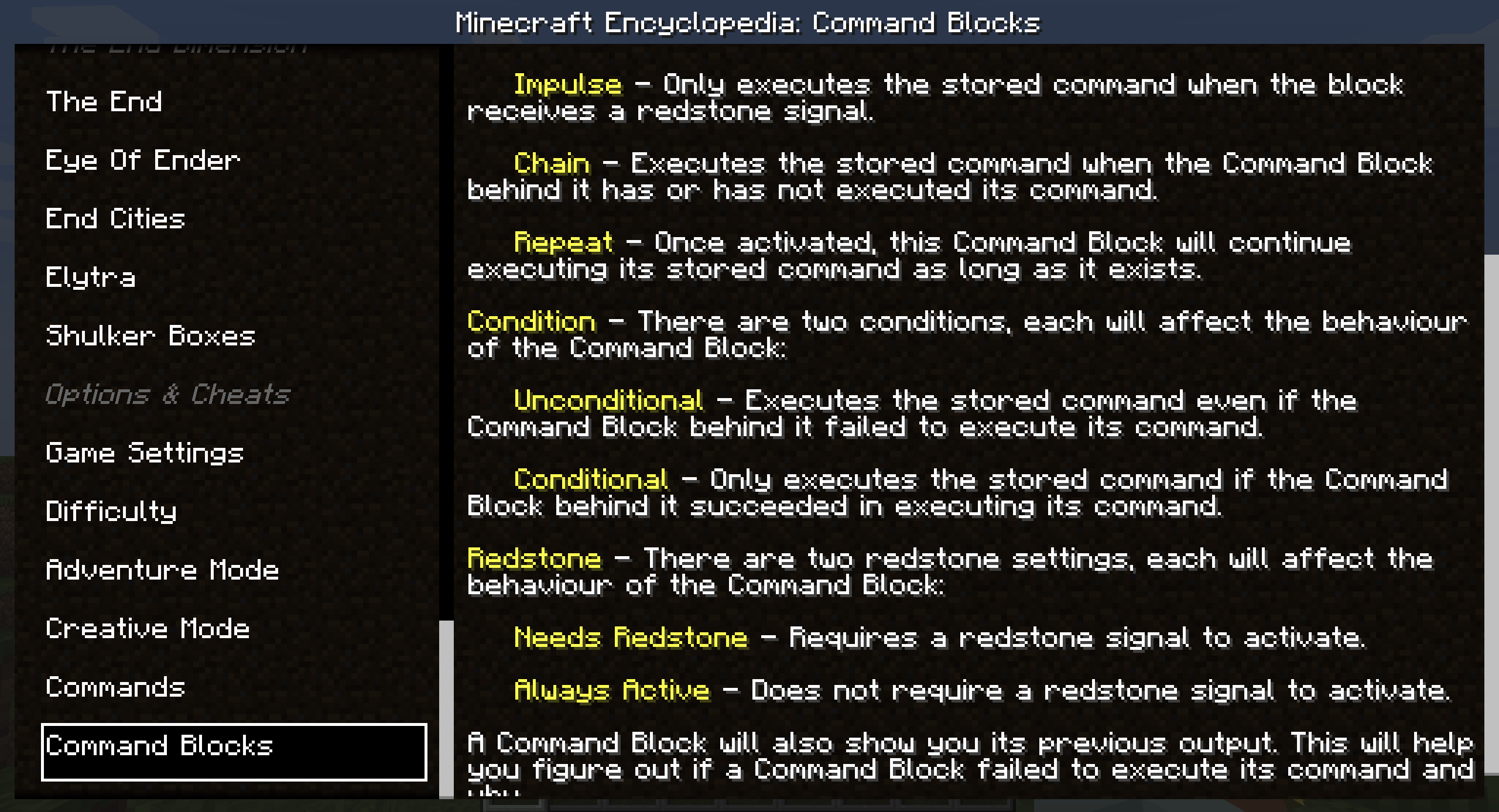 Minepedia: Command Blocks
