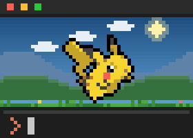 Pikachu crouching and hopping