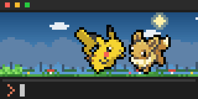Tall grass rustles, a wild Bulbasaur steps out, and Pikachu and Eevee jump and turn to it with a red ! speech bubble