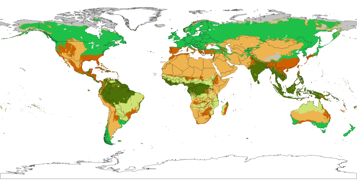 Biomes map at 1km for RCP 2.6 epoch 2040-2060