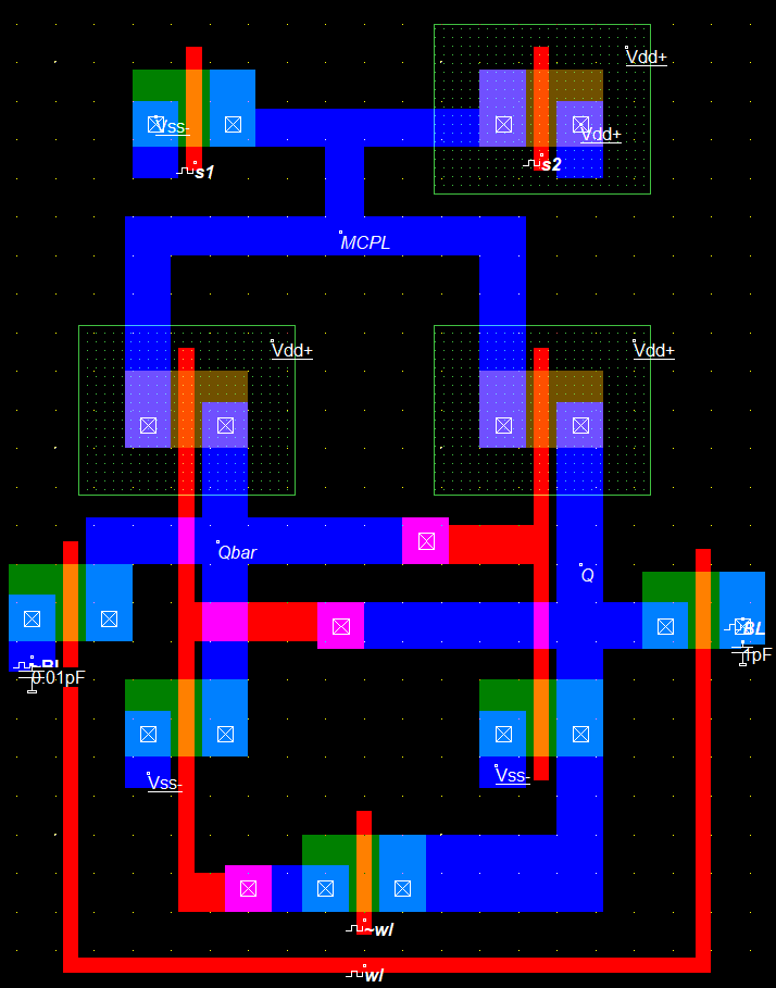 7T MCPL SRAM Layout