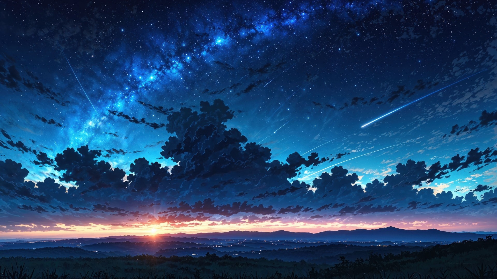 Clear blue sky scenery