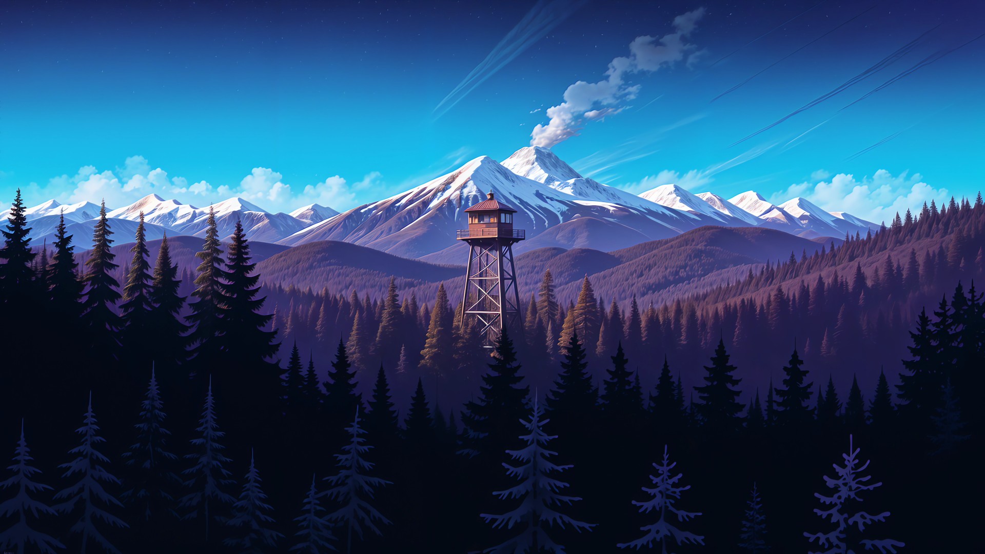 Firewatch inspired wilderness