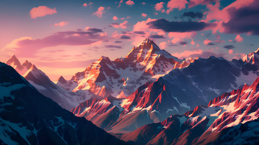Pink mountain