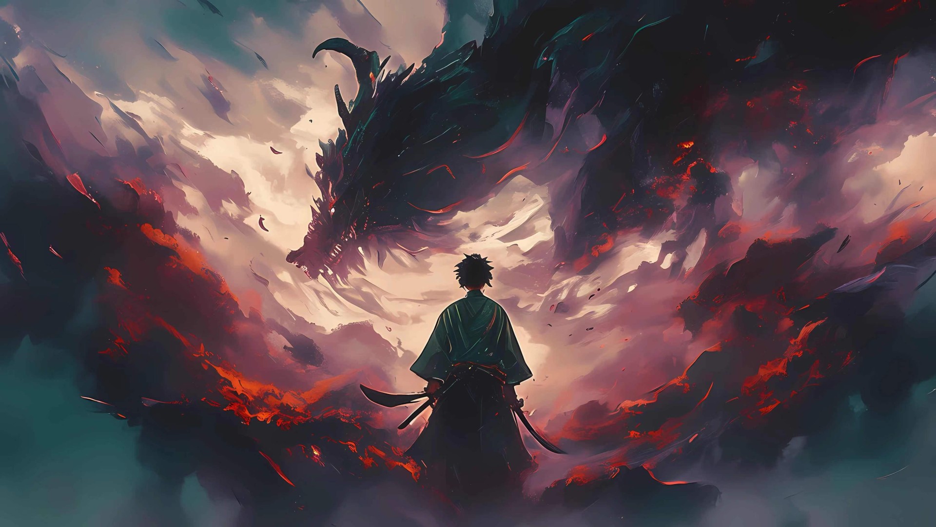 Classic samurai warrior silhouette