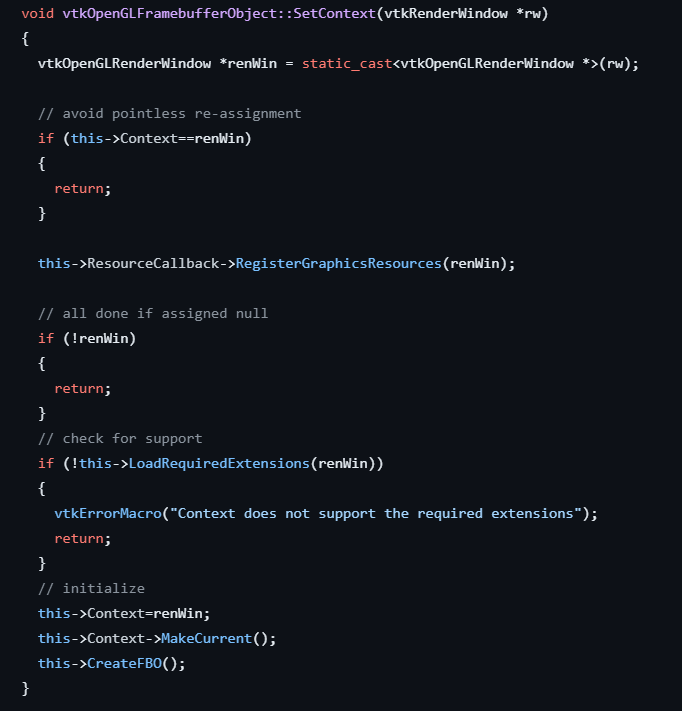 Image showing the SetContext's VTK implementation