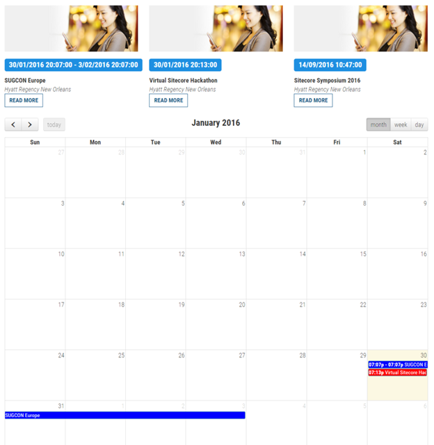 Alt EventList and Calendar