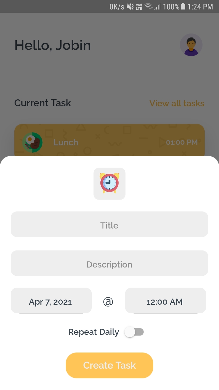 Add Task Sheet