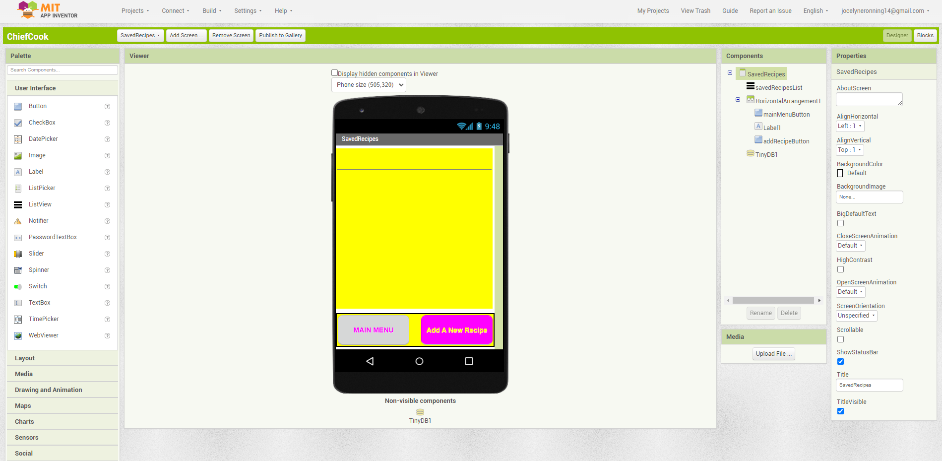 ChiefCook | Functional Android App built during my “Mobile Application ...