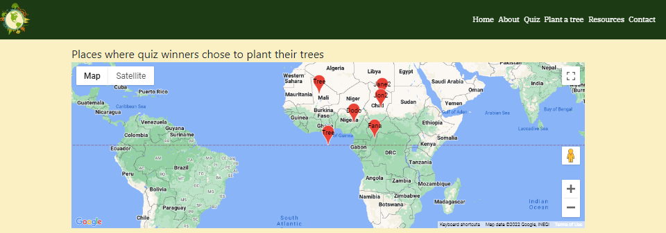 Plant a tree page