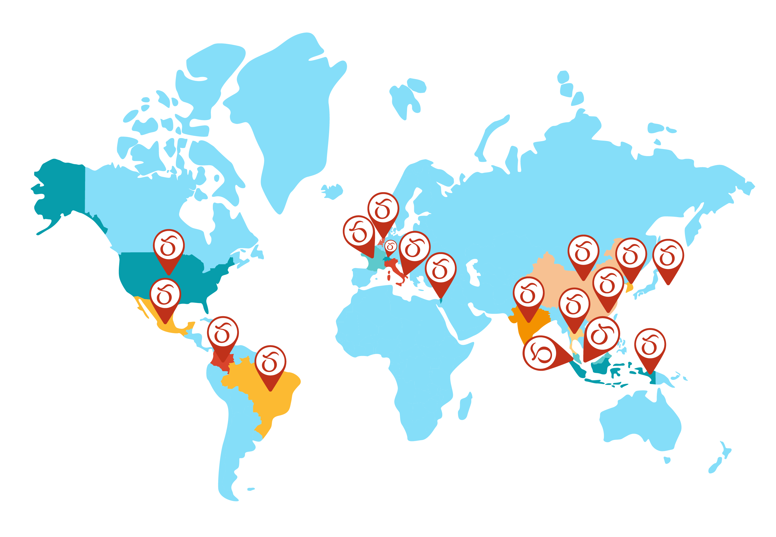 World Map — Cinquième Sens Partners