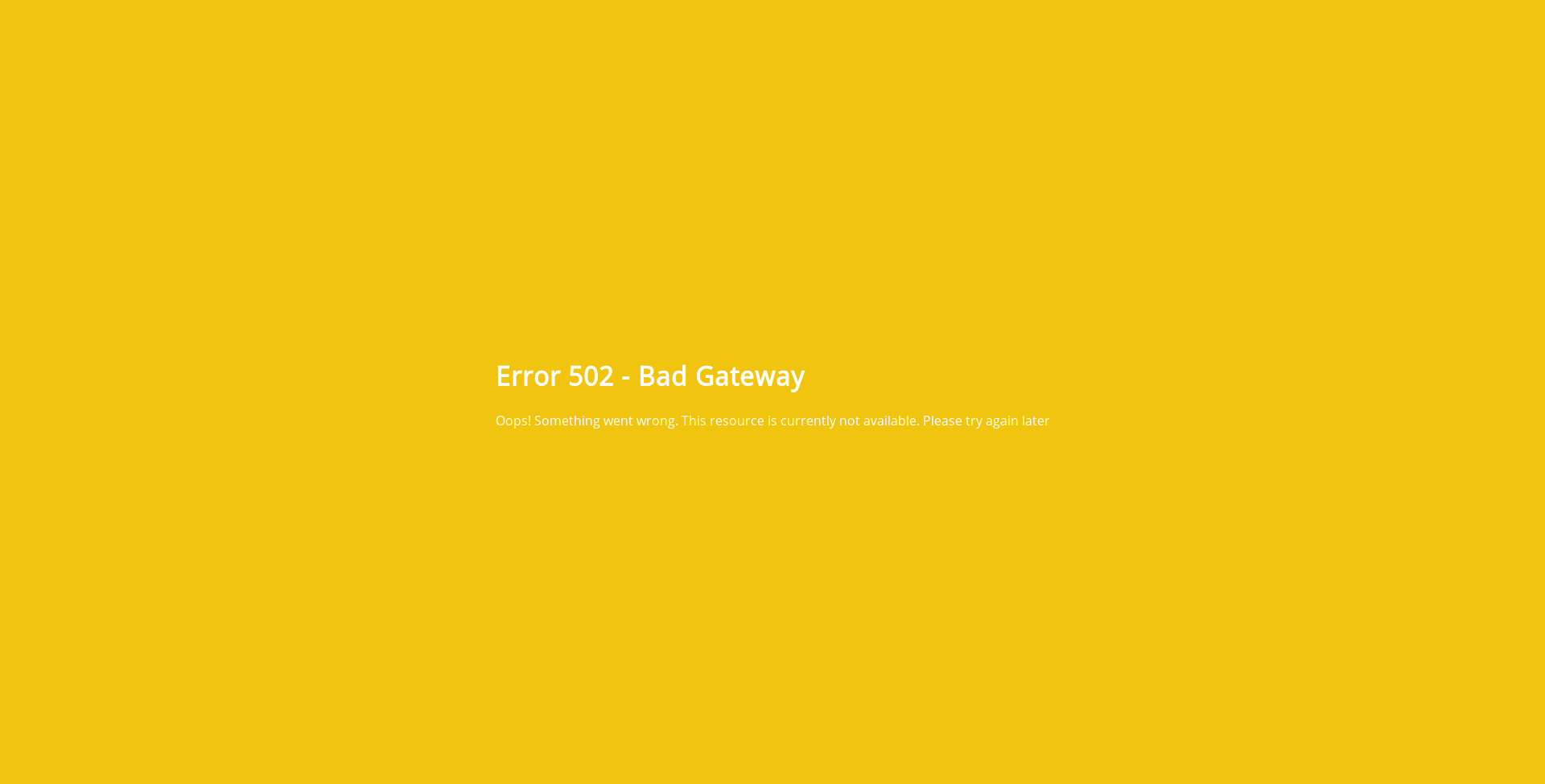 502 error page