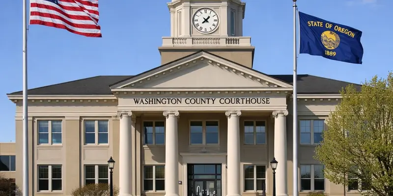 County government building in Hillsboro, Oregon