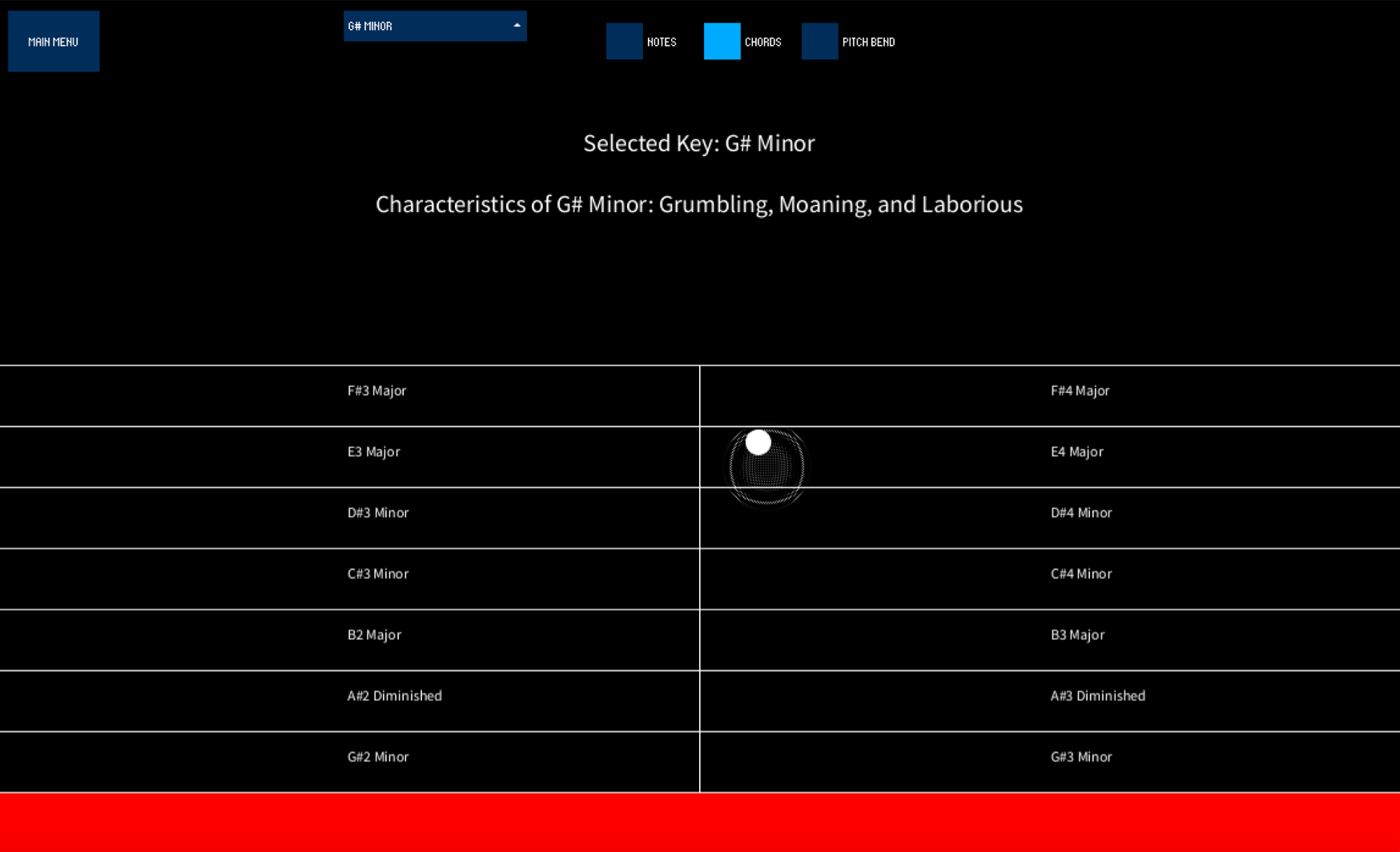 Novel MIDI Controller Live Mode Screenshot