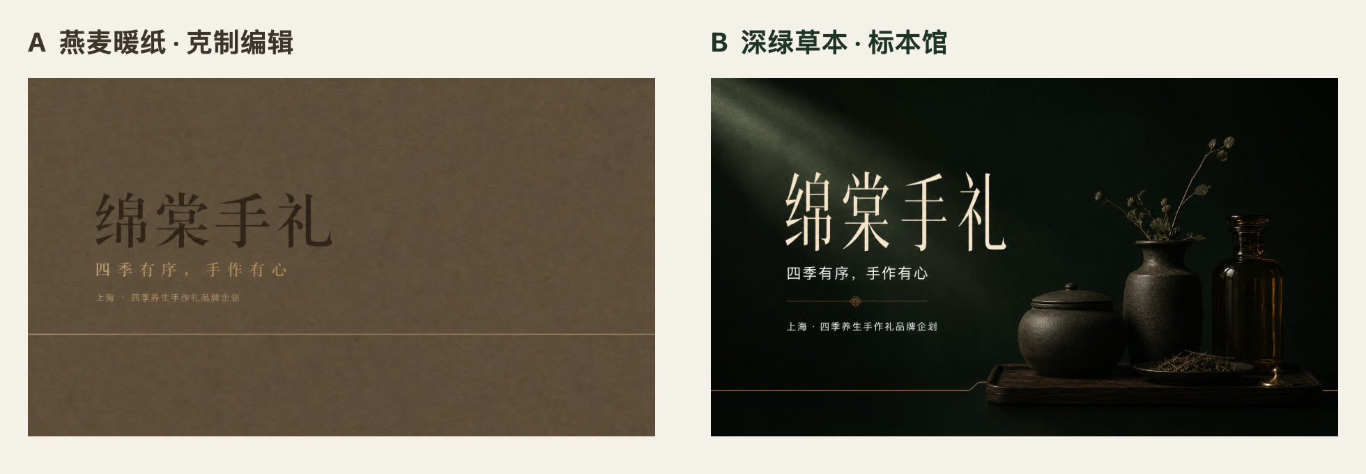 同一份内容的两套风格提案