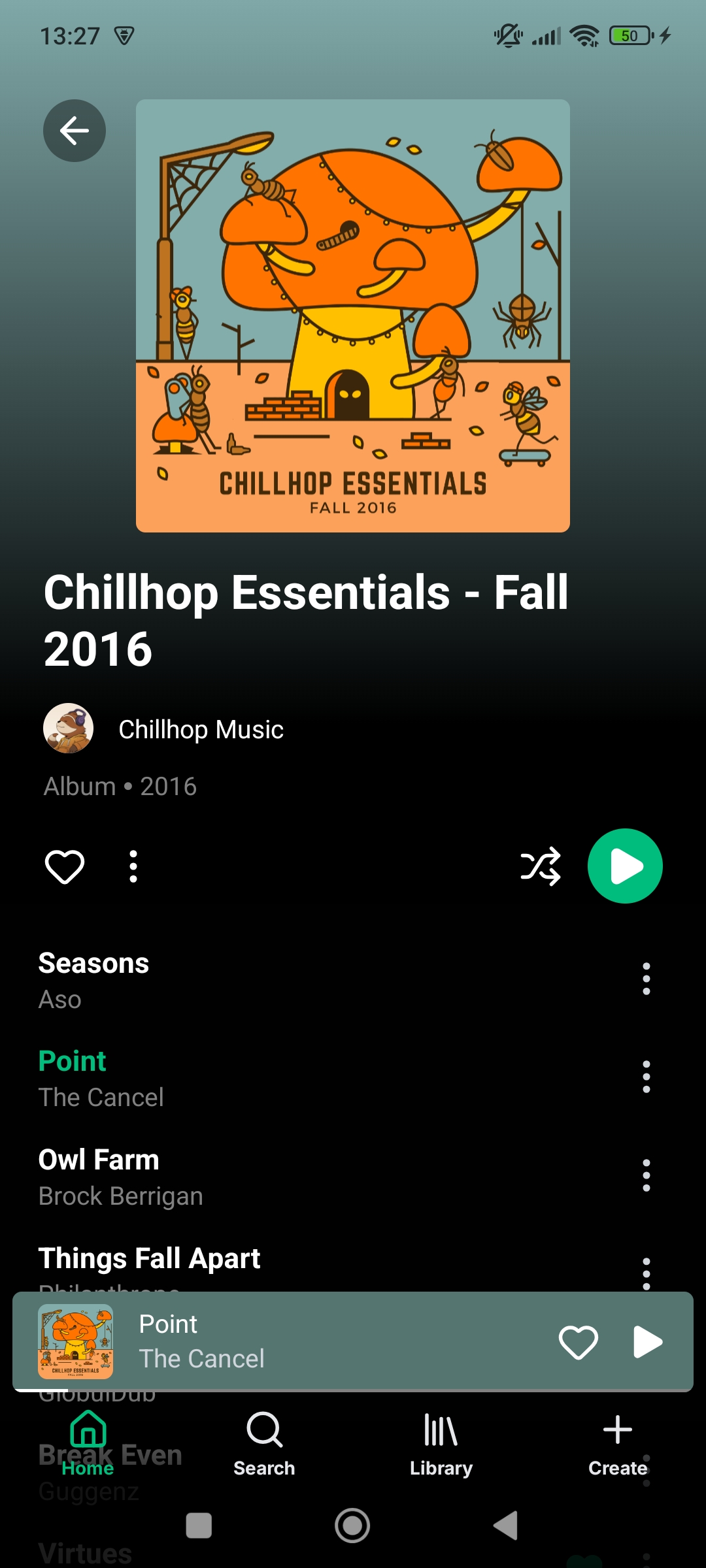 Album screen
