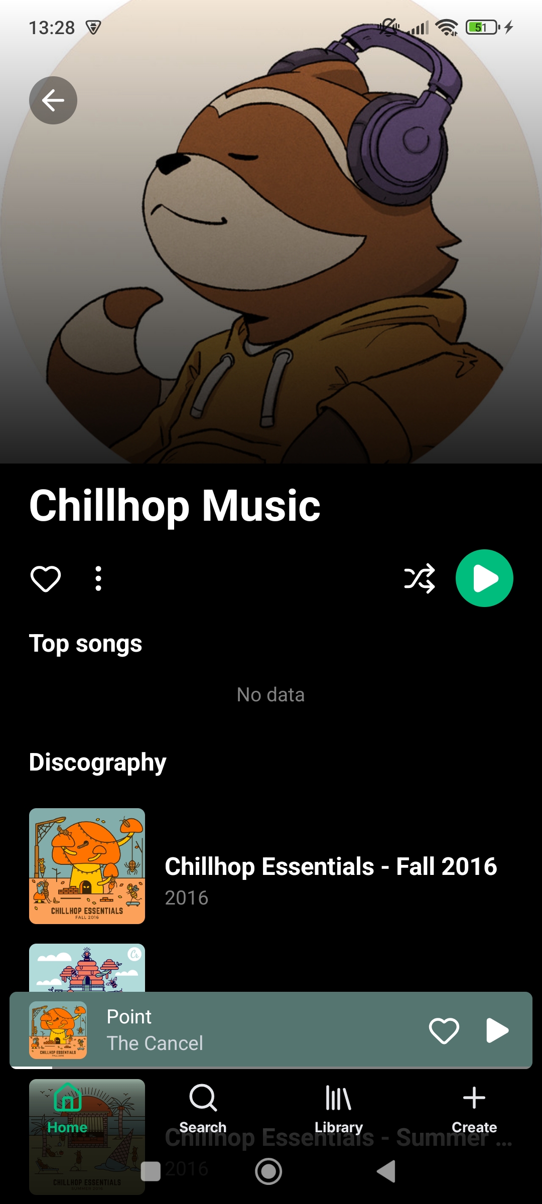 Artist screen