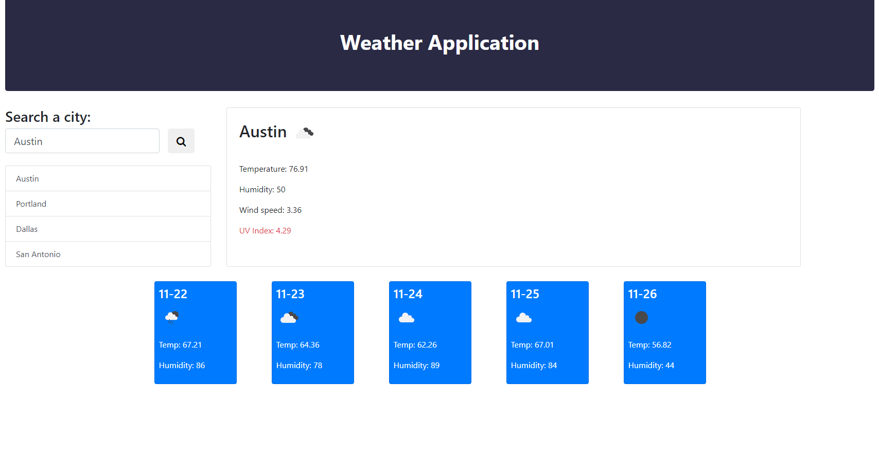 Dashboard Page