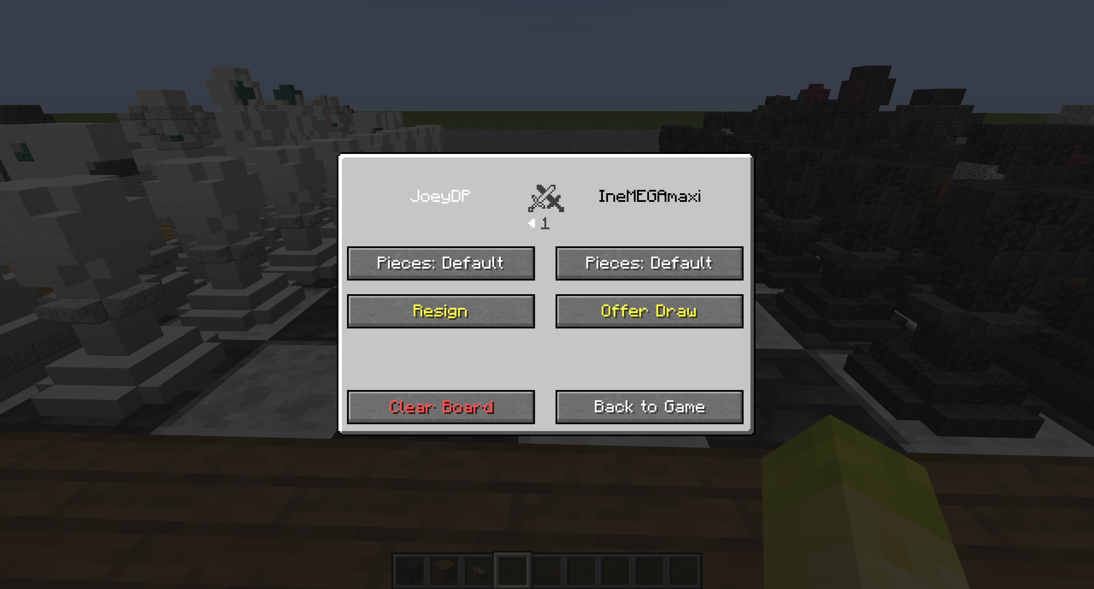 The in-game GUI
