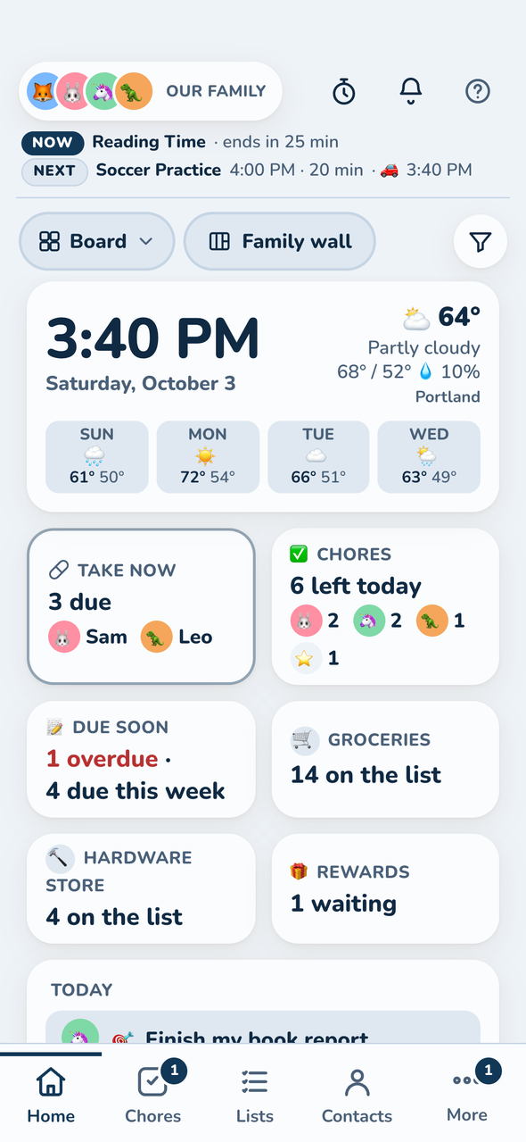 Board view on a phone