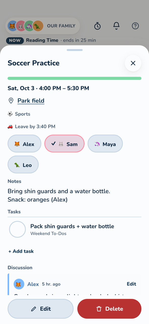 Event details