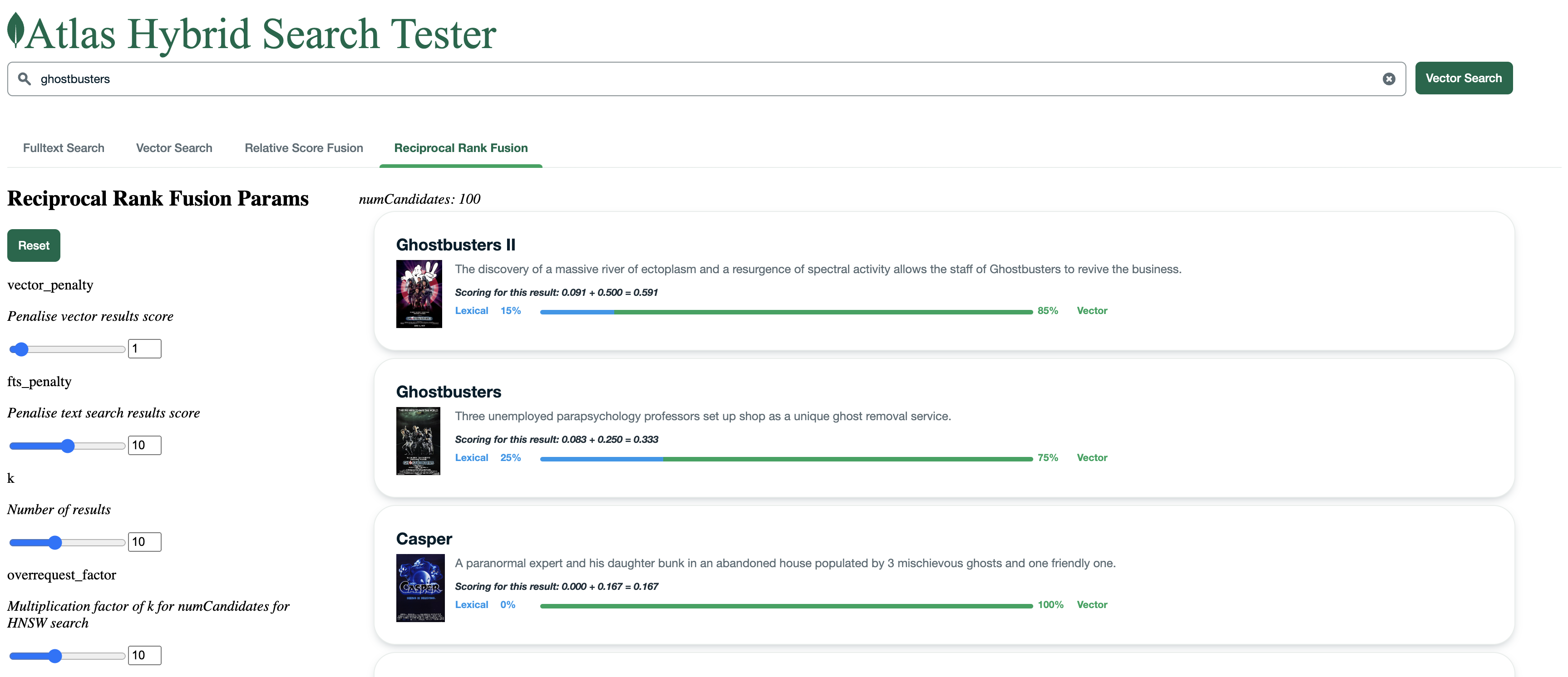 Compare search methods