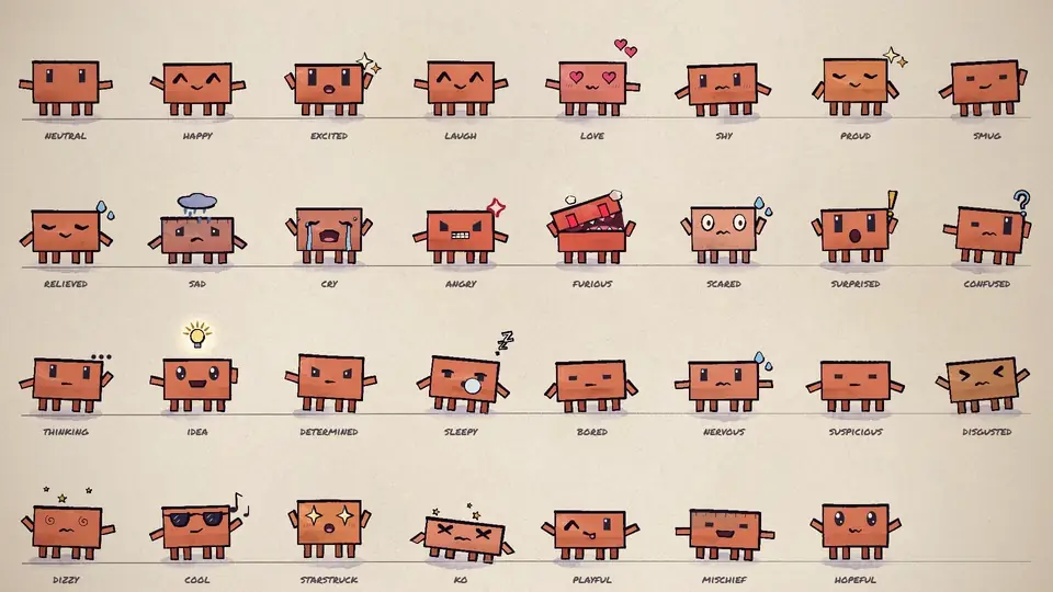 Clawd's emotions, animated